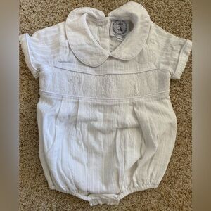 EUC The Bella Bean white cross smock bubble